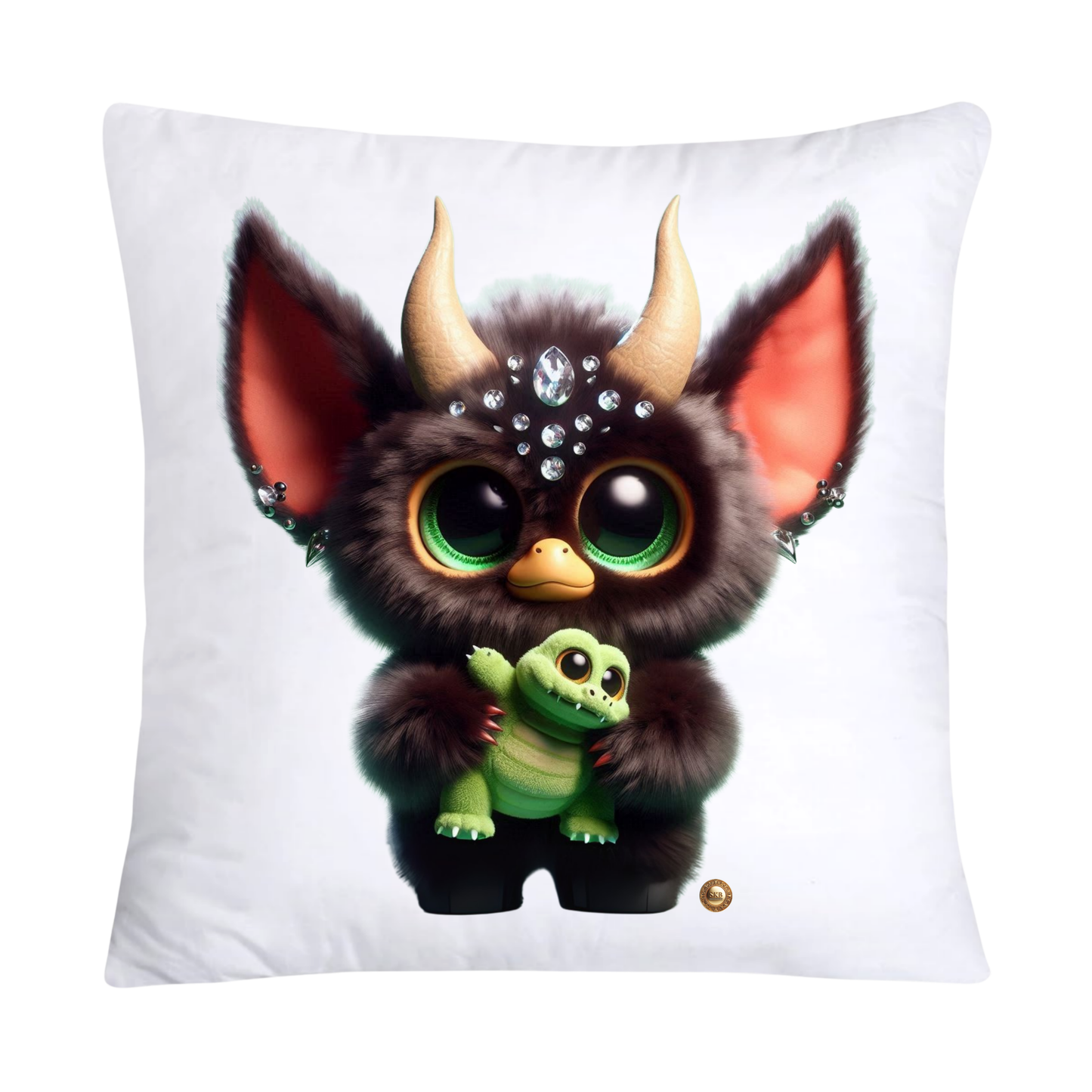 Furry Cajun Swamp Monster and His Pet Gator Pillow Covers-750
