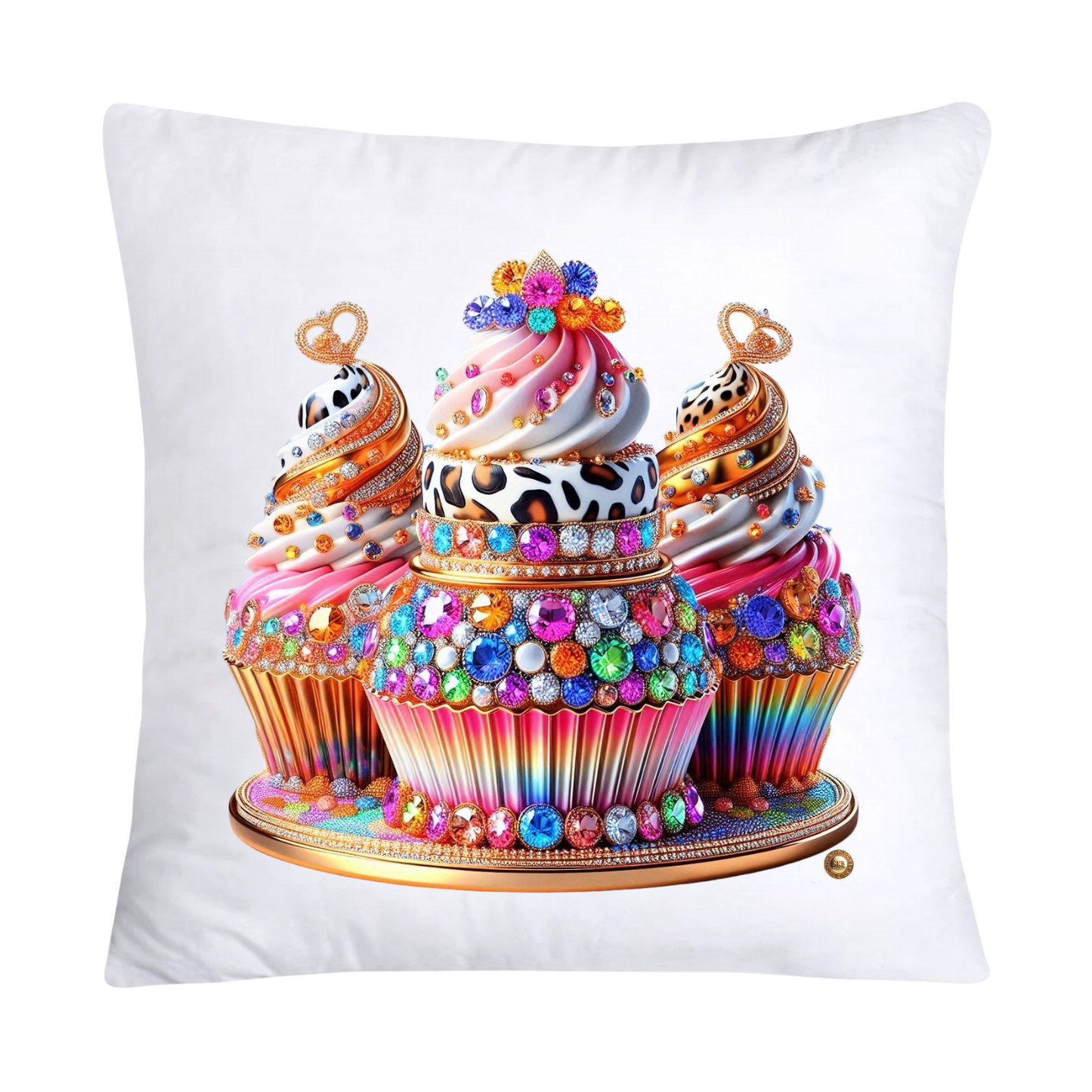Wild Animal Print Cupcake Throw Pillow Covers 18X18-1175