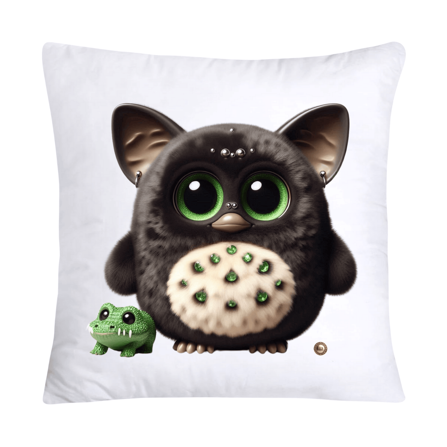 Furry Cajun Swamp Monster and His Pet Gator Pillow Covers-671