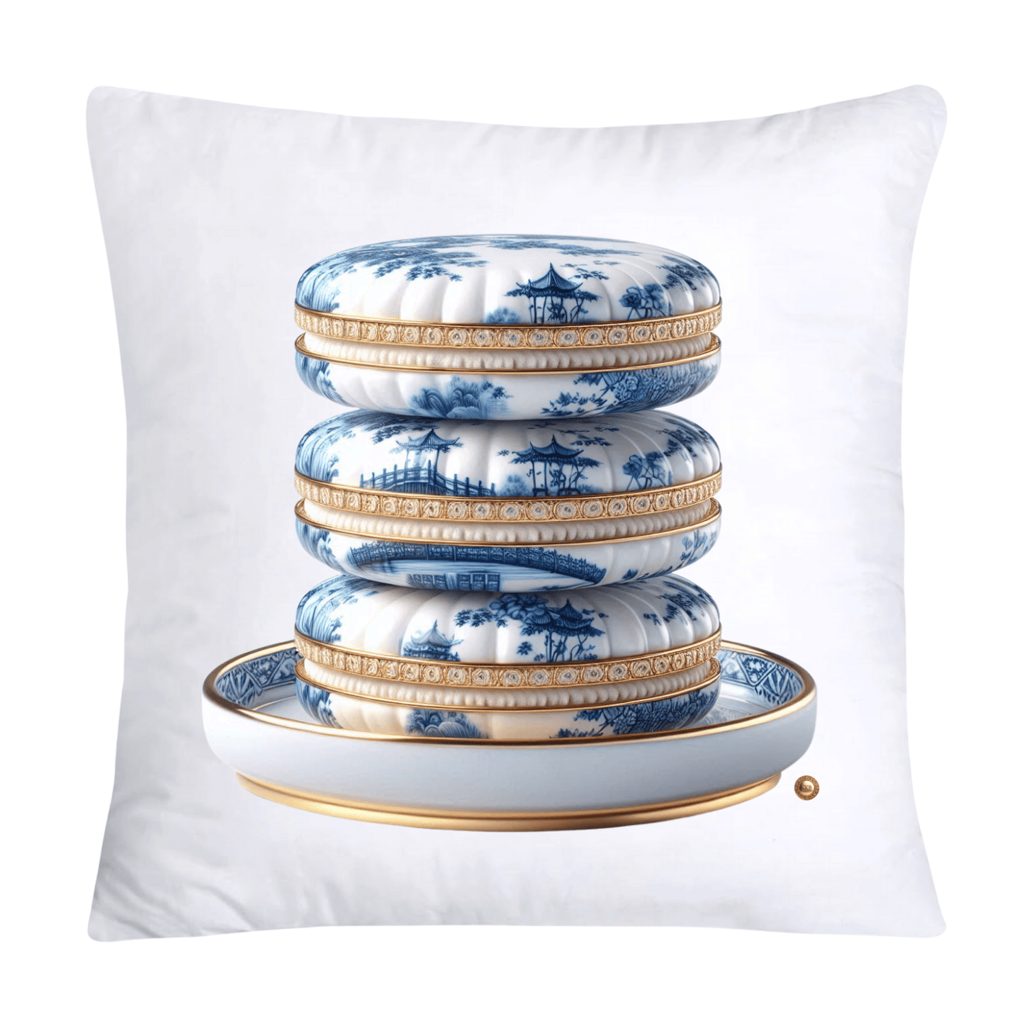 Blue Willow 18x18 Adorable Macaroon Throw Pillow Covers-1879