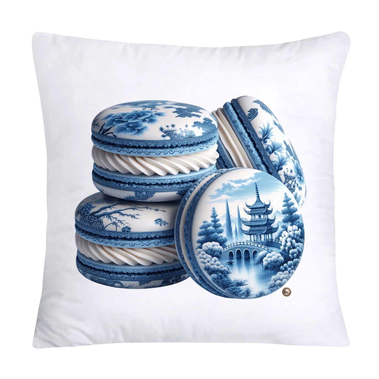 Blue Willow 18x18 Adorable Macaroon Pillow Covers-1912
