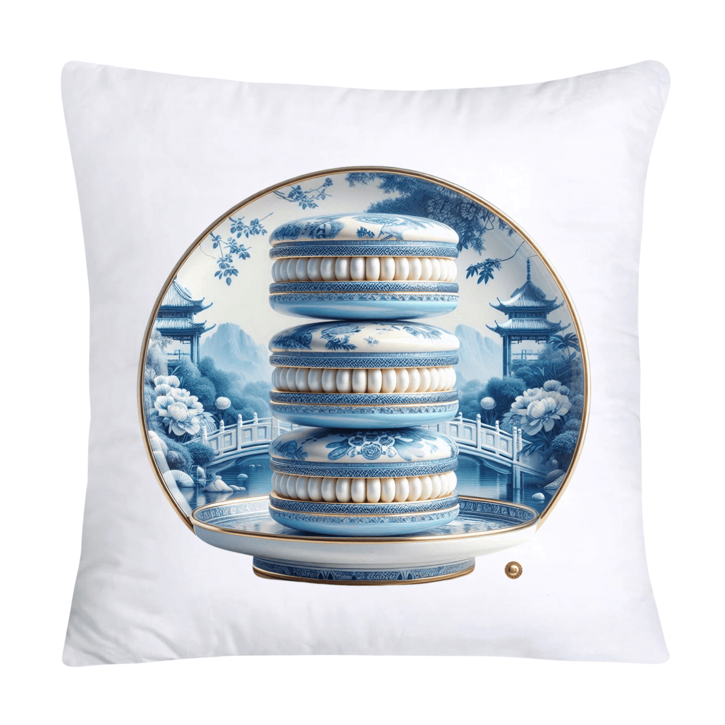 Blue Willow 18x18 Adorable Macaroon Throw Pillow Covers-1875
