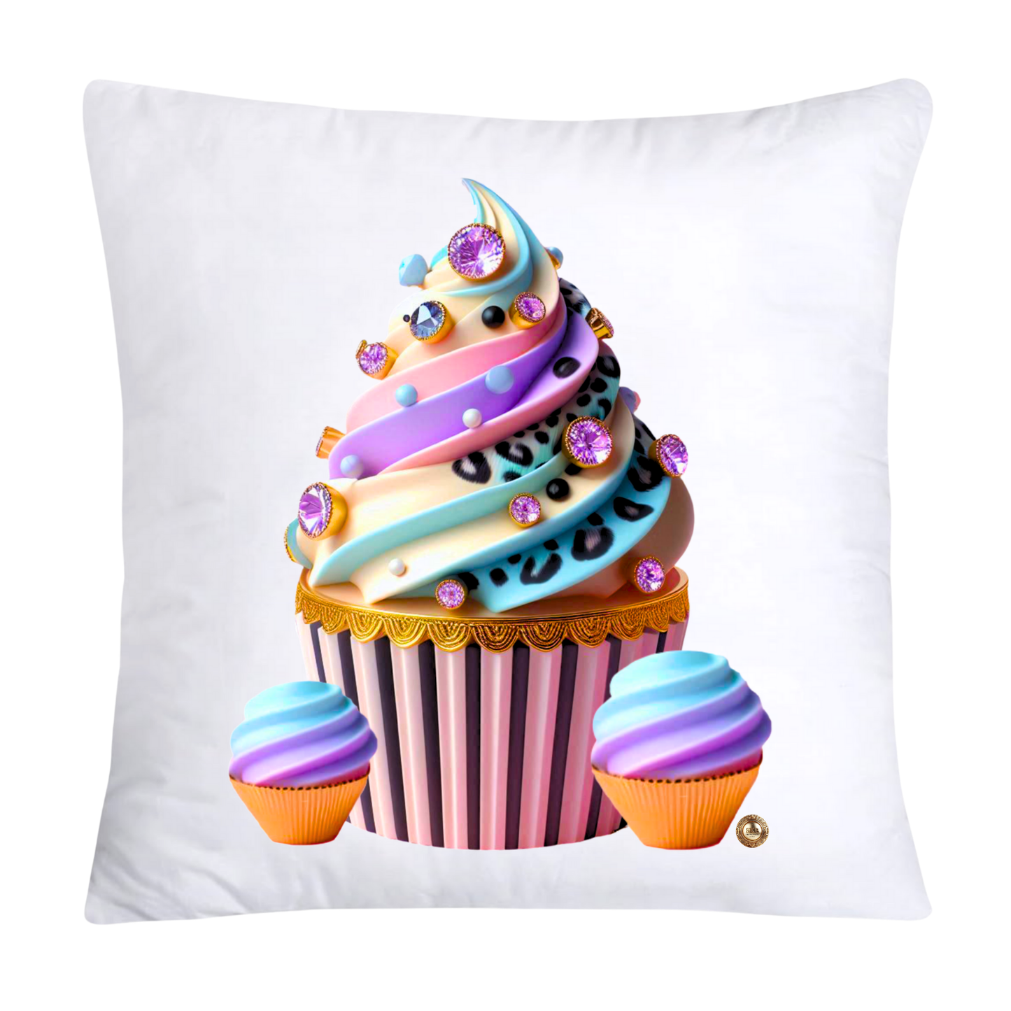 Wild Animal Print Cupcake Throw Pillow Covers 18x18-892