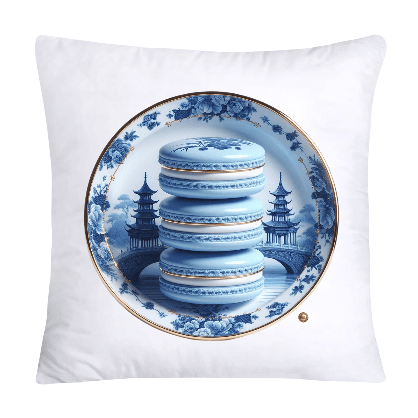 Blue Willow 18x18 Adorable Macaroon Throw Pillow Covers-1873