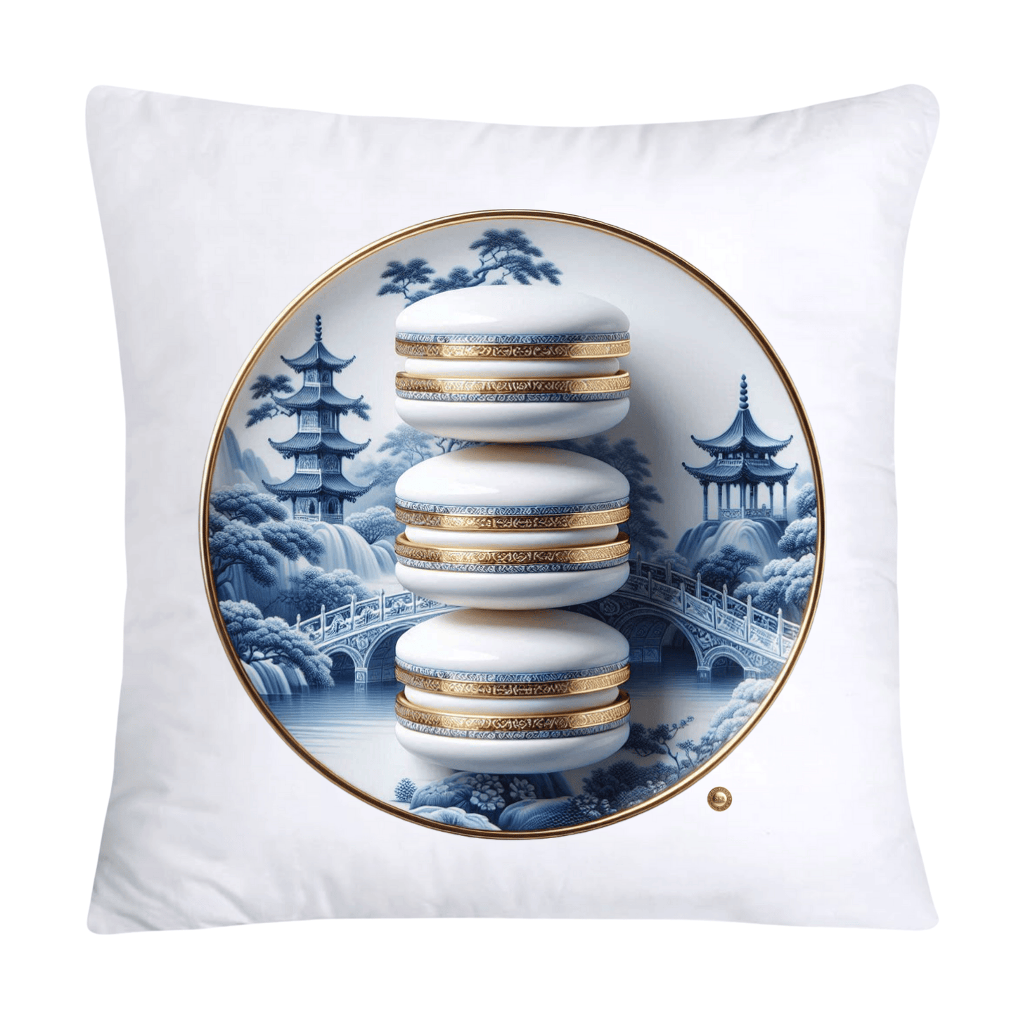 Blue Willow 18x18 Adorable Macaroon Throw Pillow Covers-1874