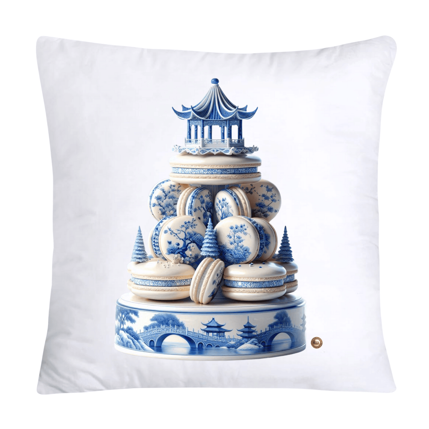 Blue Willow 18x18 Adorable Macaroon Throw Pillow Covers-1428