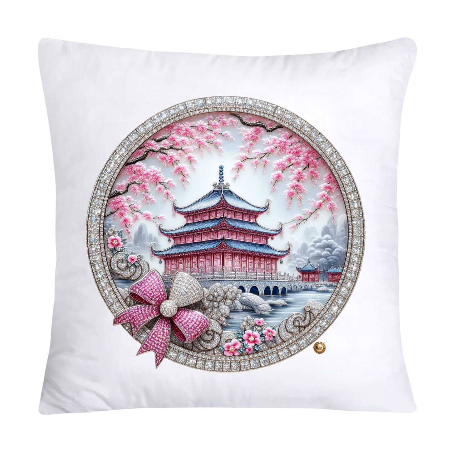 Pink Willow 18X18 Chinoiserie Plate Pillow Covers-63