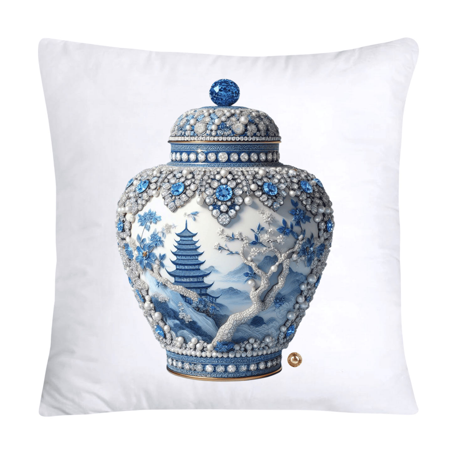 Blue and White Willow Ginger Jar Pillow Covers-76