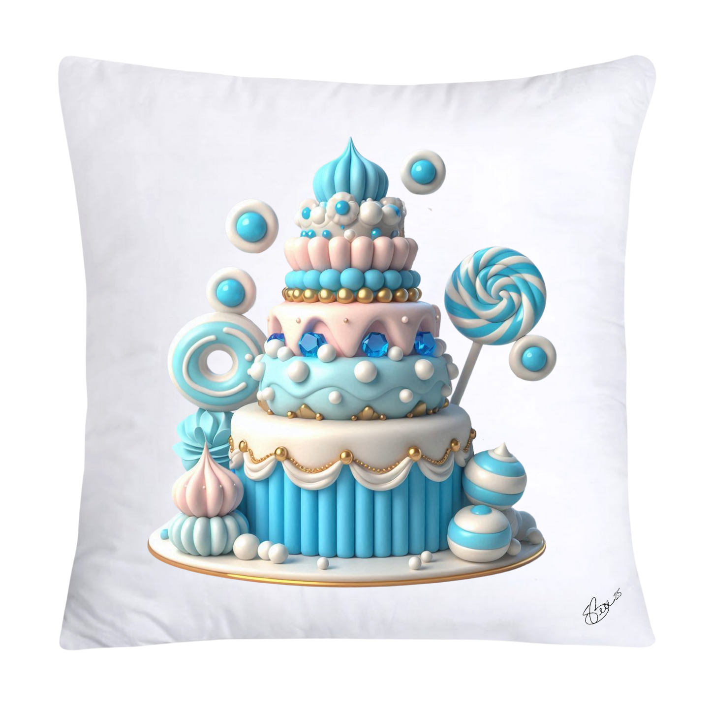 18x18 Pastel Cupcakes Donuts and Candy Pillow Covers-570
