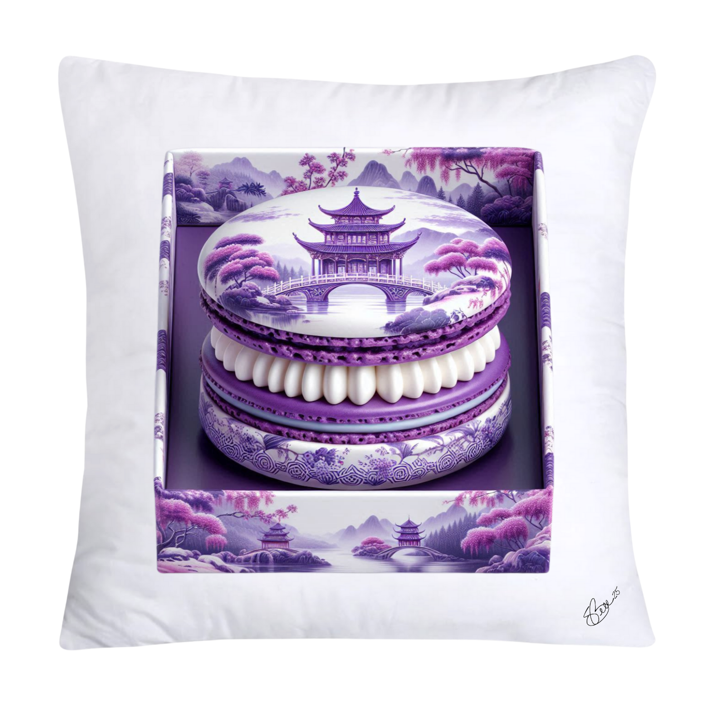 Purple Willow Sweetest Macaroon Throw Pillow Covers-264