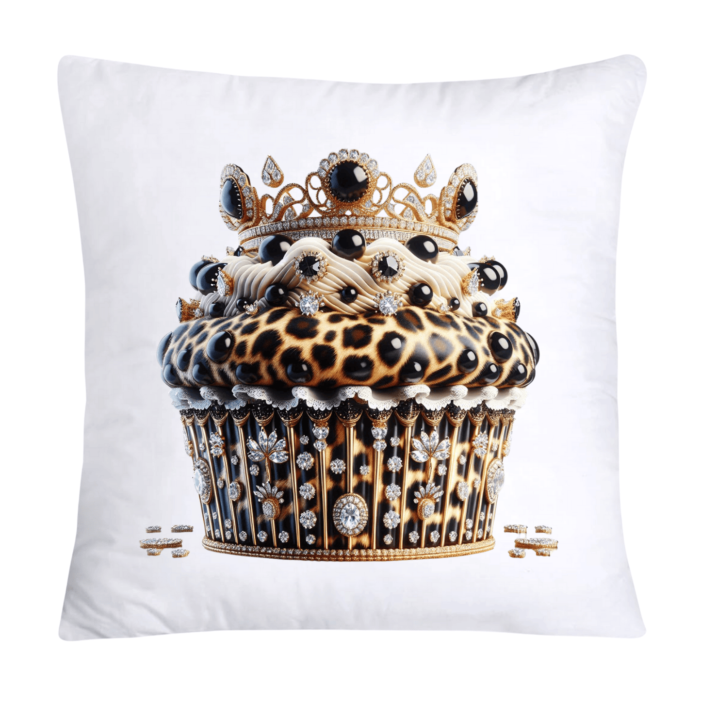 Royal and Wild Animal Print Cupcake Pillow Covers 18x18-403