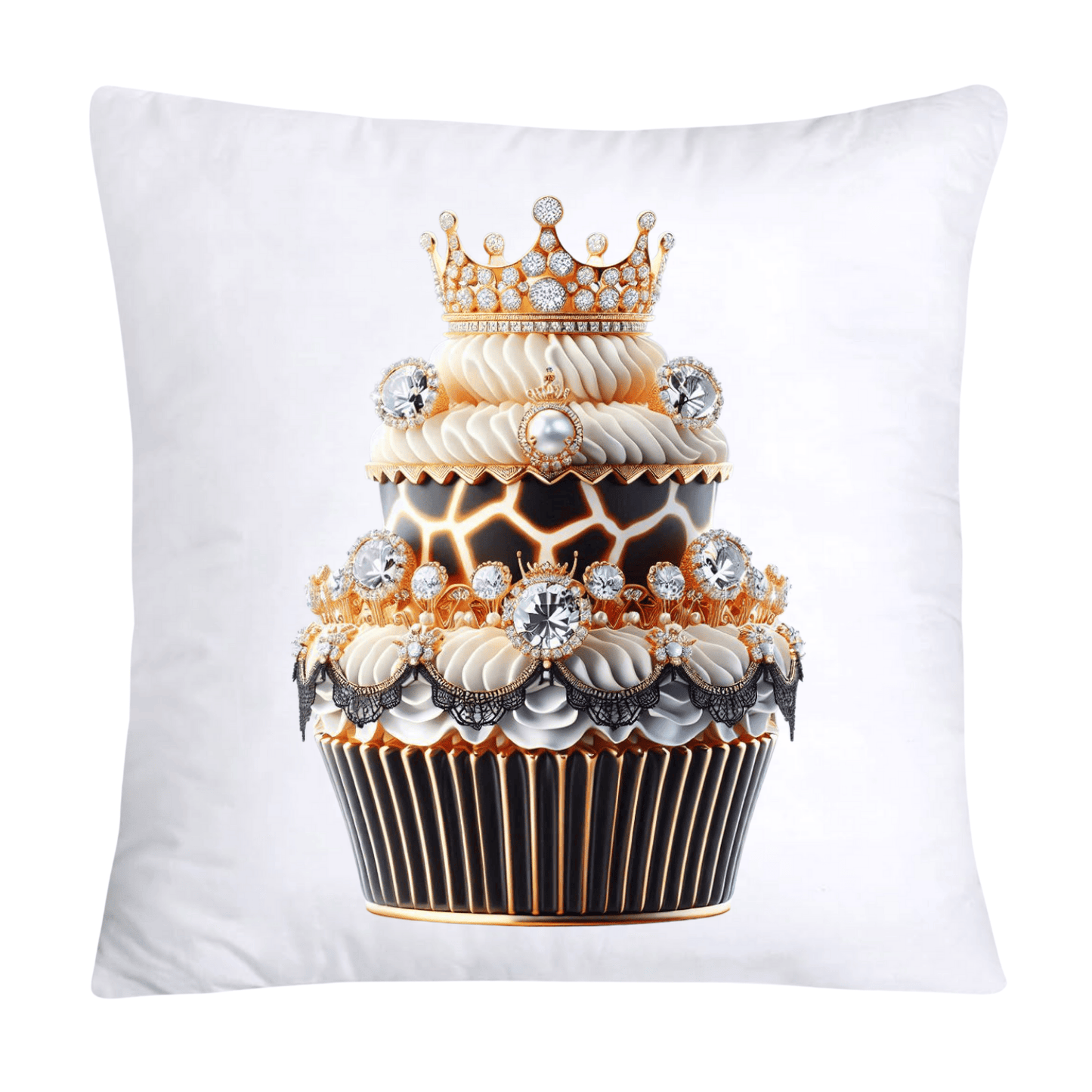 Royal and Wild Animal Print Cupcake Pillow Covers 18x18-395