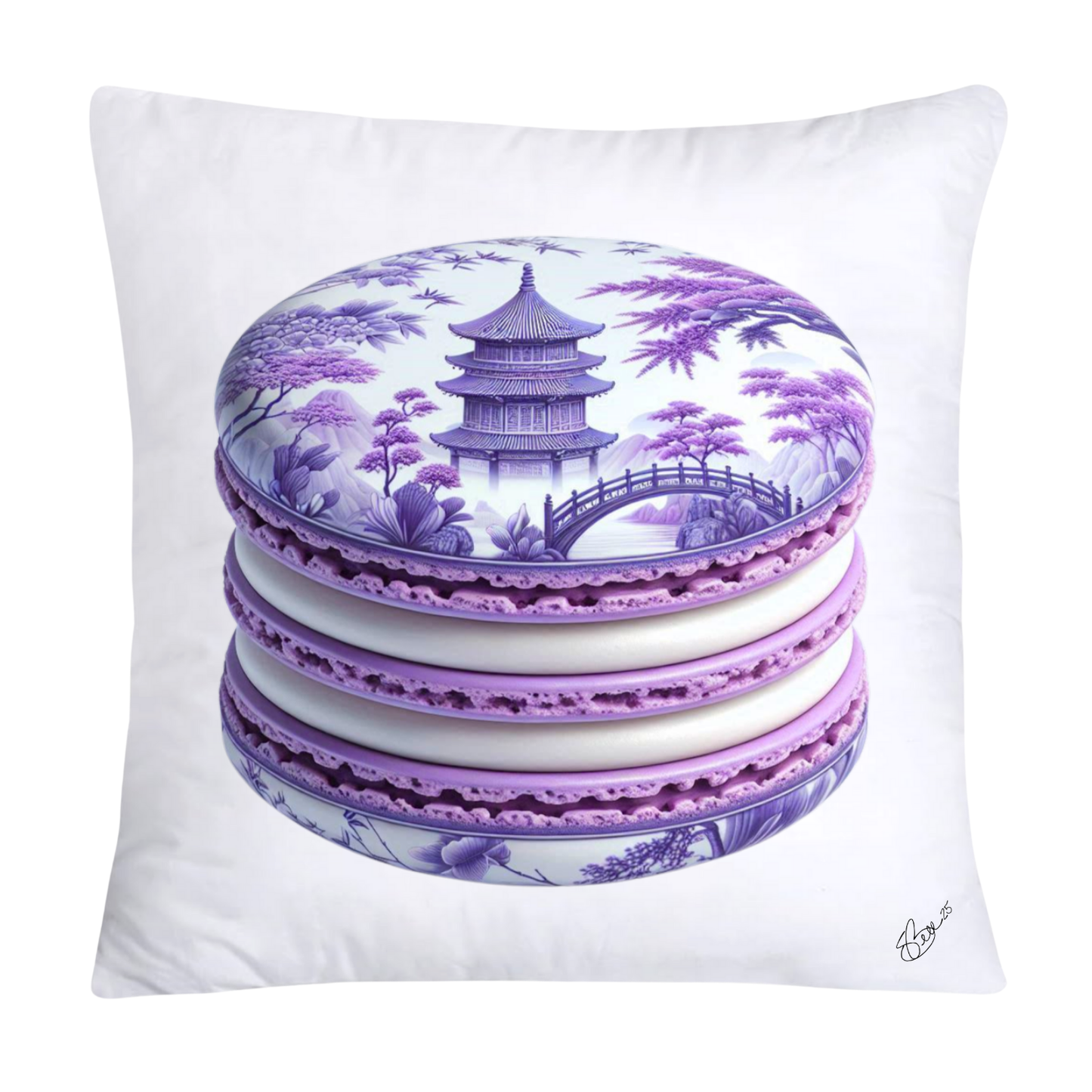 Purple Willow Sweetest Macaroon Throw Pillow Covers-150