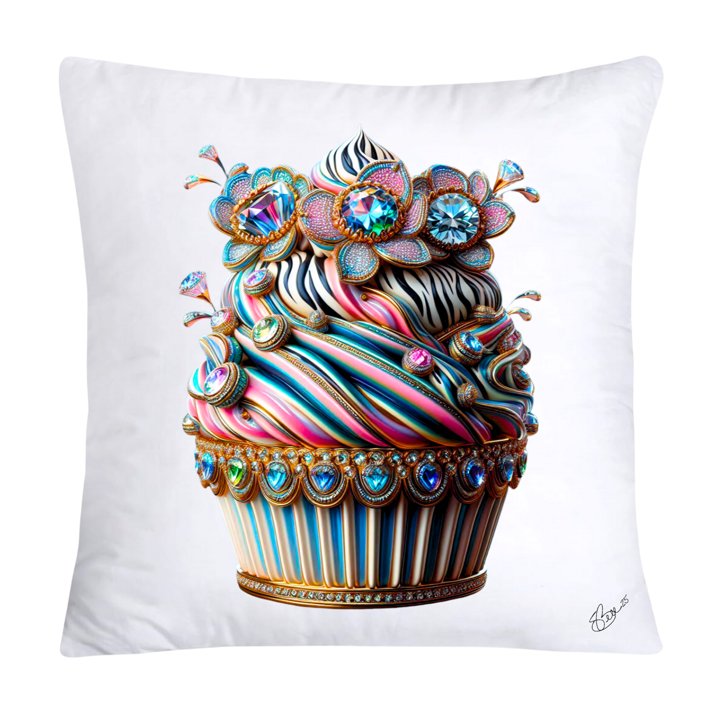Wild Animal Print Cupcake 18x18 Throw Pillow Covers-797