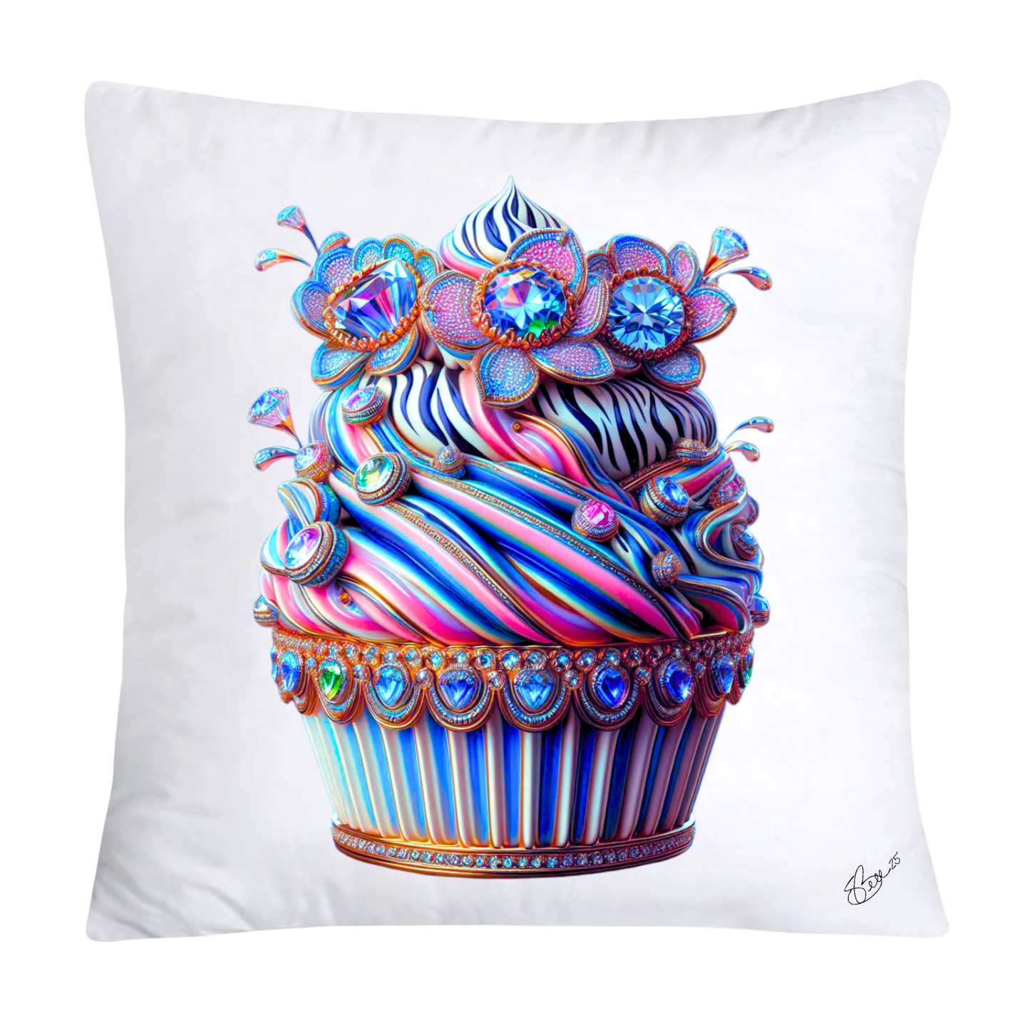 Wild Animal Print Cupcake Throw Pillow Covers 18x18-342