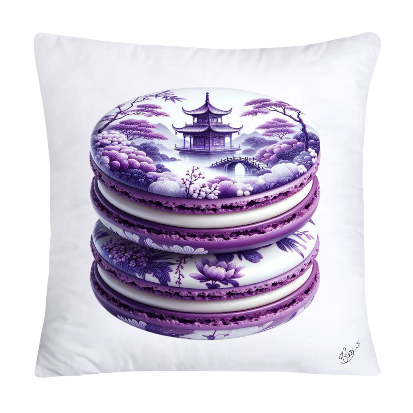 Purple Willow Sweetest Macaroon Throw Pillow Covers-271