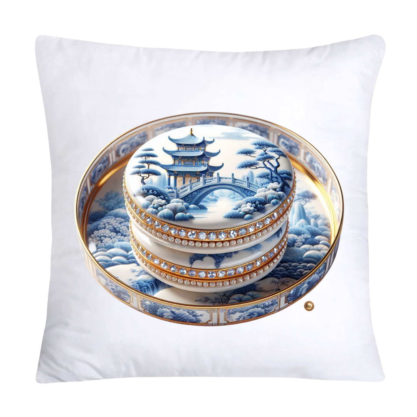 Blue Willow 18x18 Adorable Macaroon Pillow Covers-1901