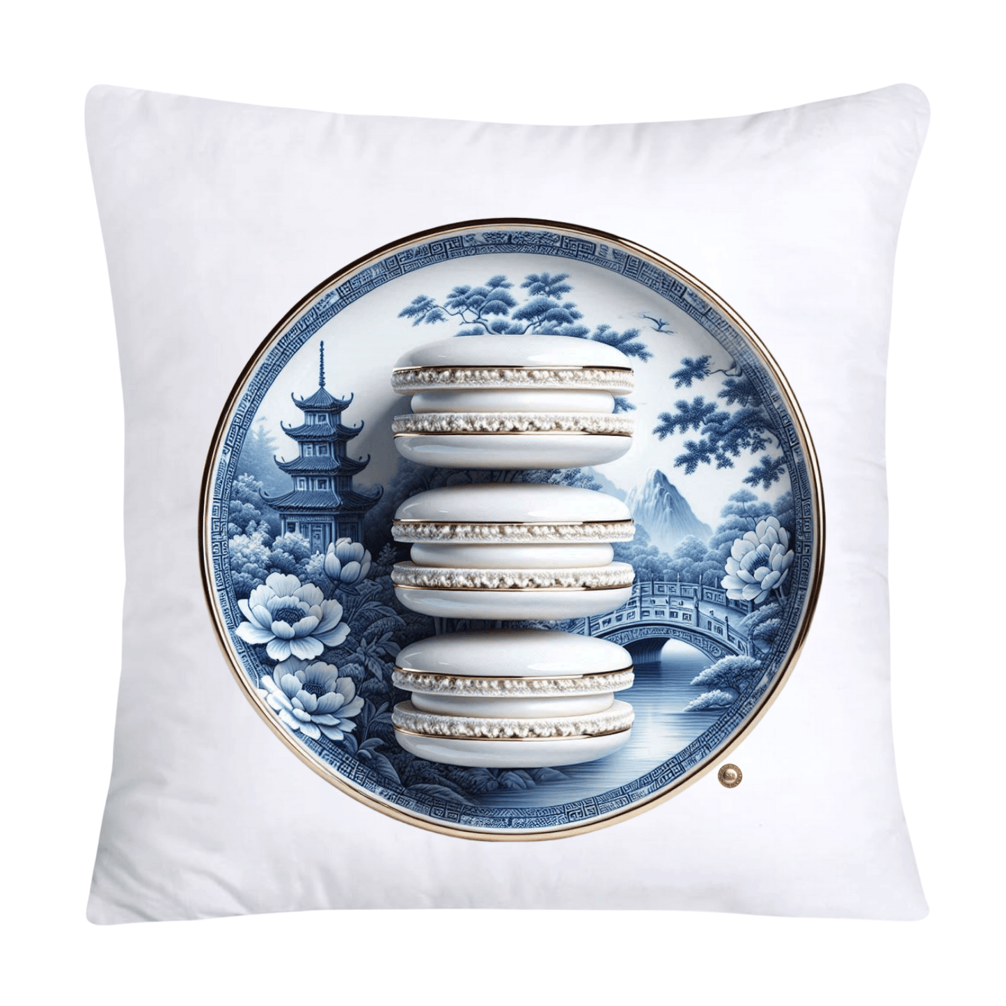 Blue Willow 18x18 Adorable Macaroon Throw Pillow Covers-1877