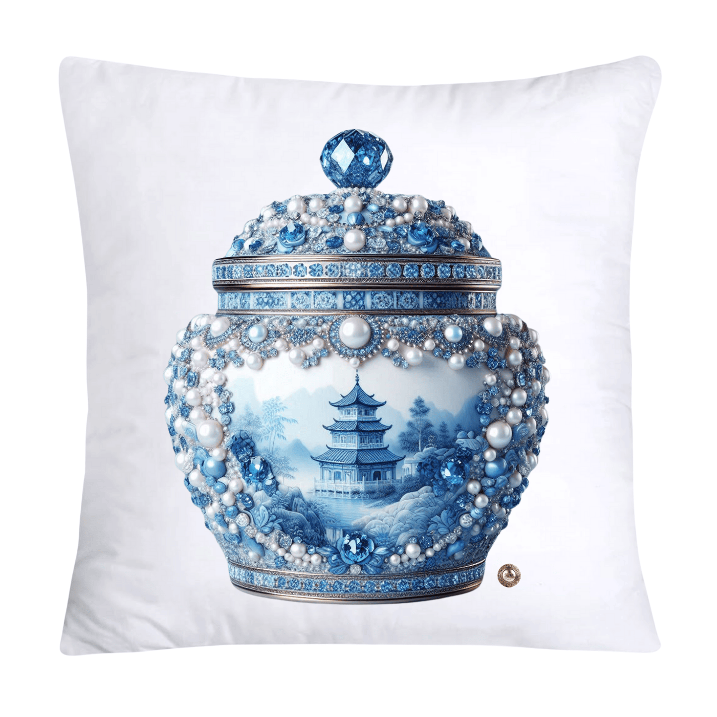 Blue and White Willow Ginger Jar Pillow Covers-92