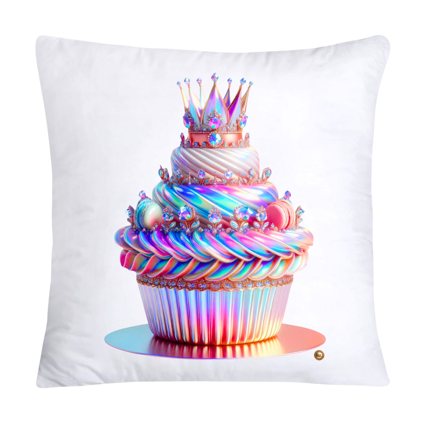 Iridescent Royal Cupcake Pillow Covers 18x18-2555