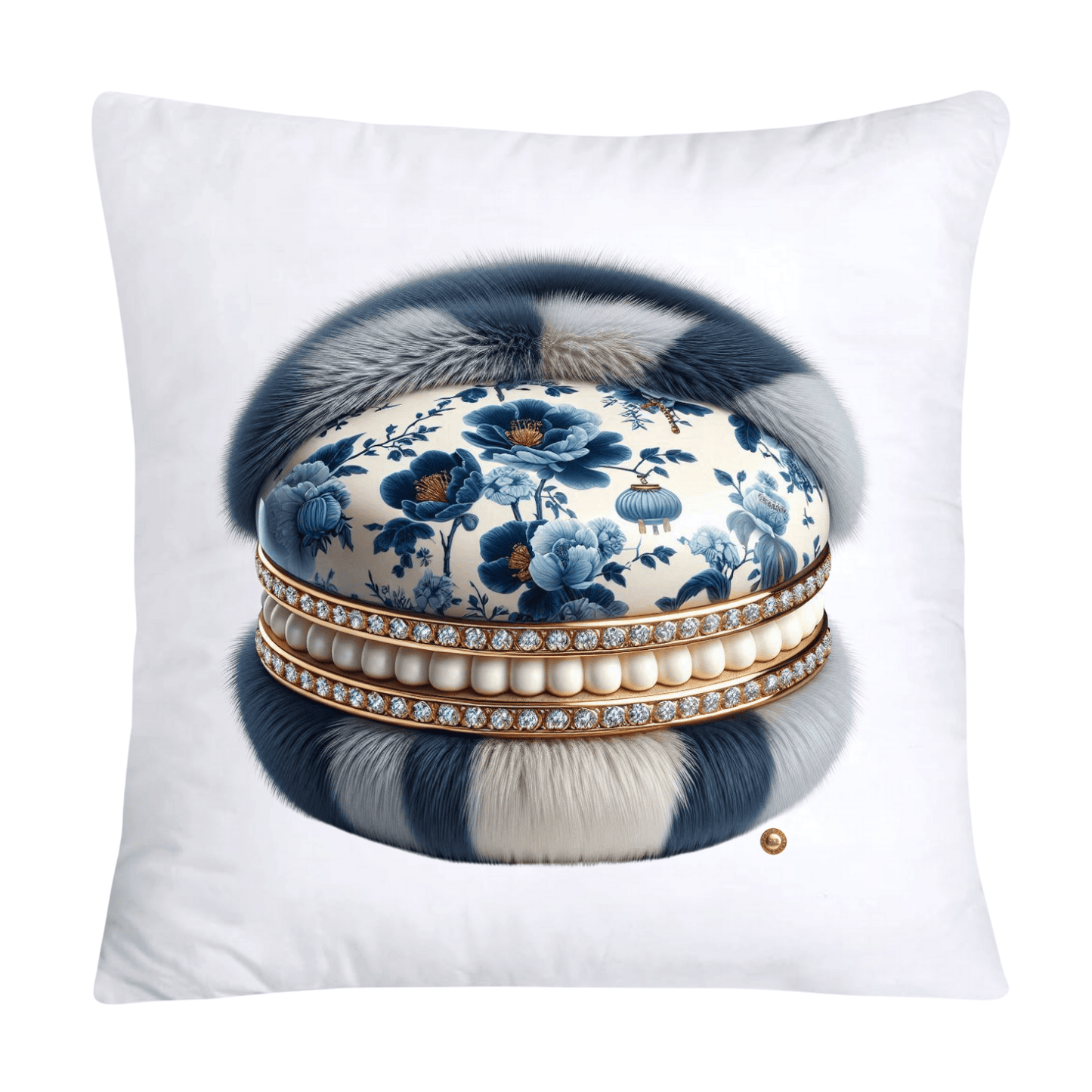 Blue Willow 18x18 Adorable Macaroon Throw Pillow Covers-1853