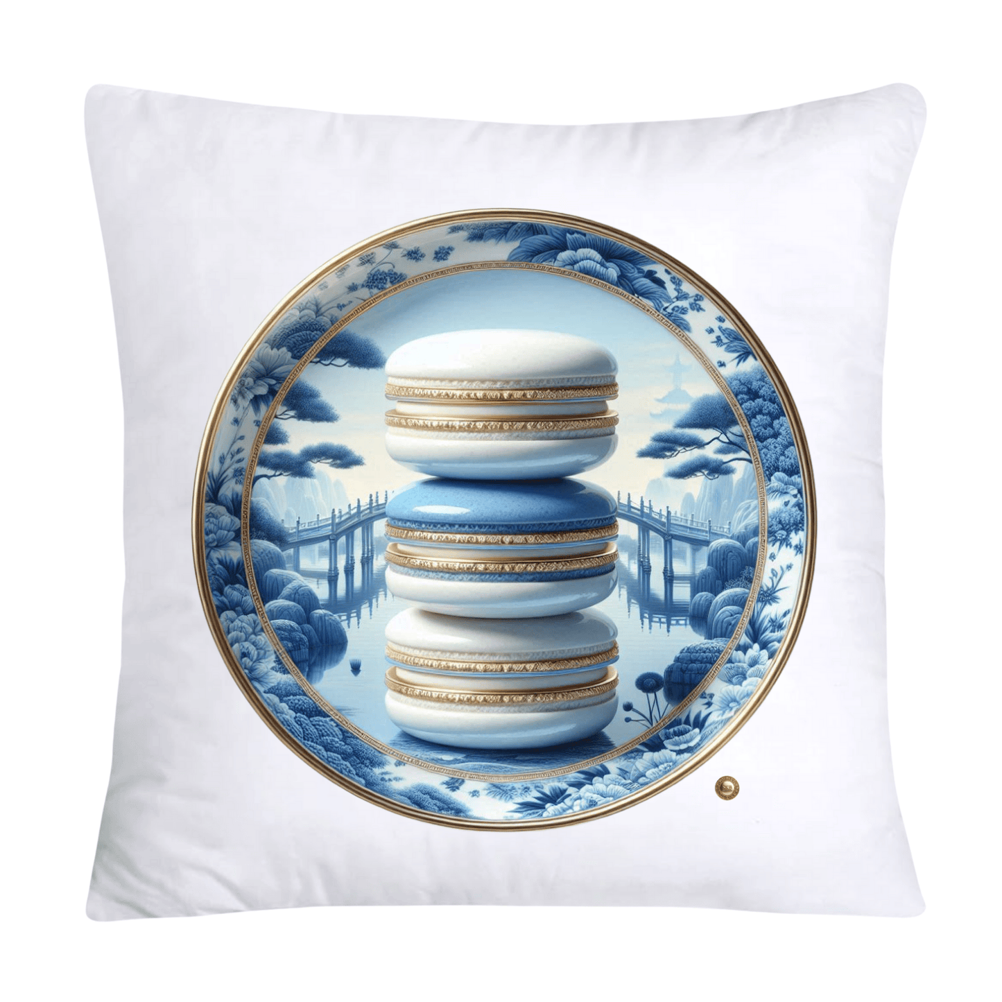 Blue Willow 18x18 Adorable Macaroon Throw Pillow Covers-1871