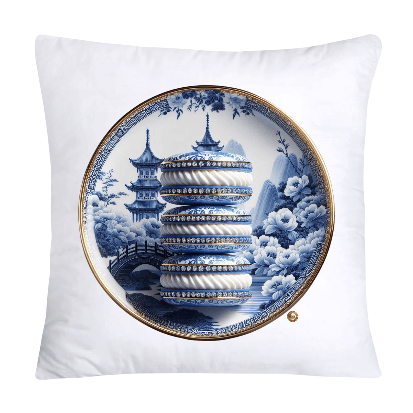 Blue Willow 18x18 Adorable Macaroon Throw Pillow Covers-2320