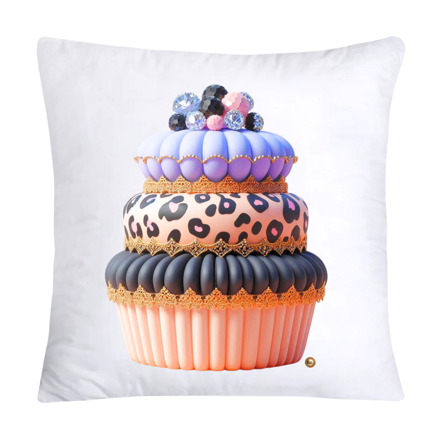 Wild Animal Print Cupcake Throw Pillow Covers 18X18-1140