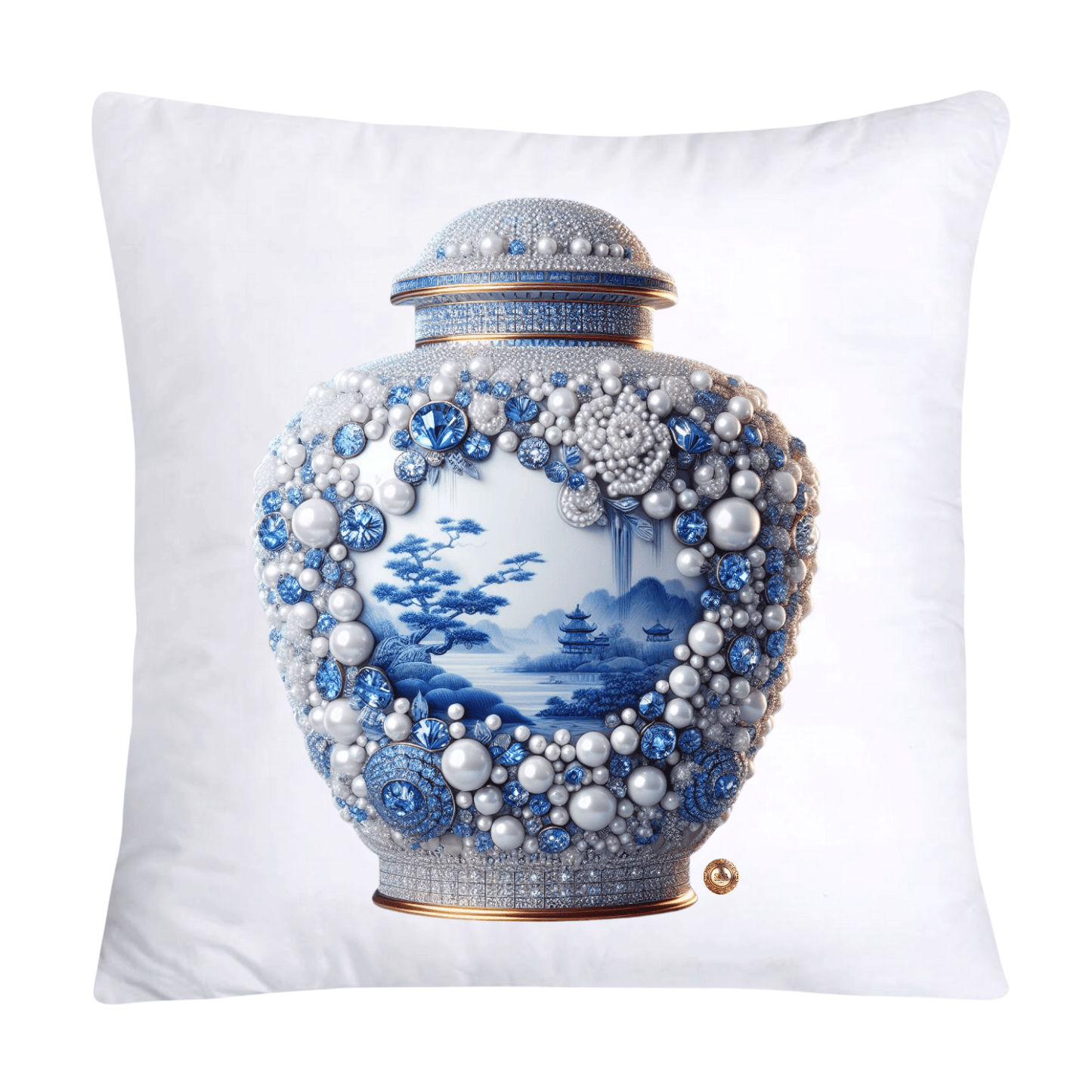 Blue and White Willow Ginger Jar Pillow Covers-75