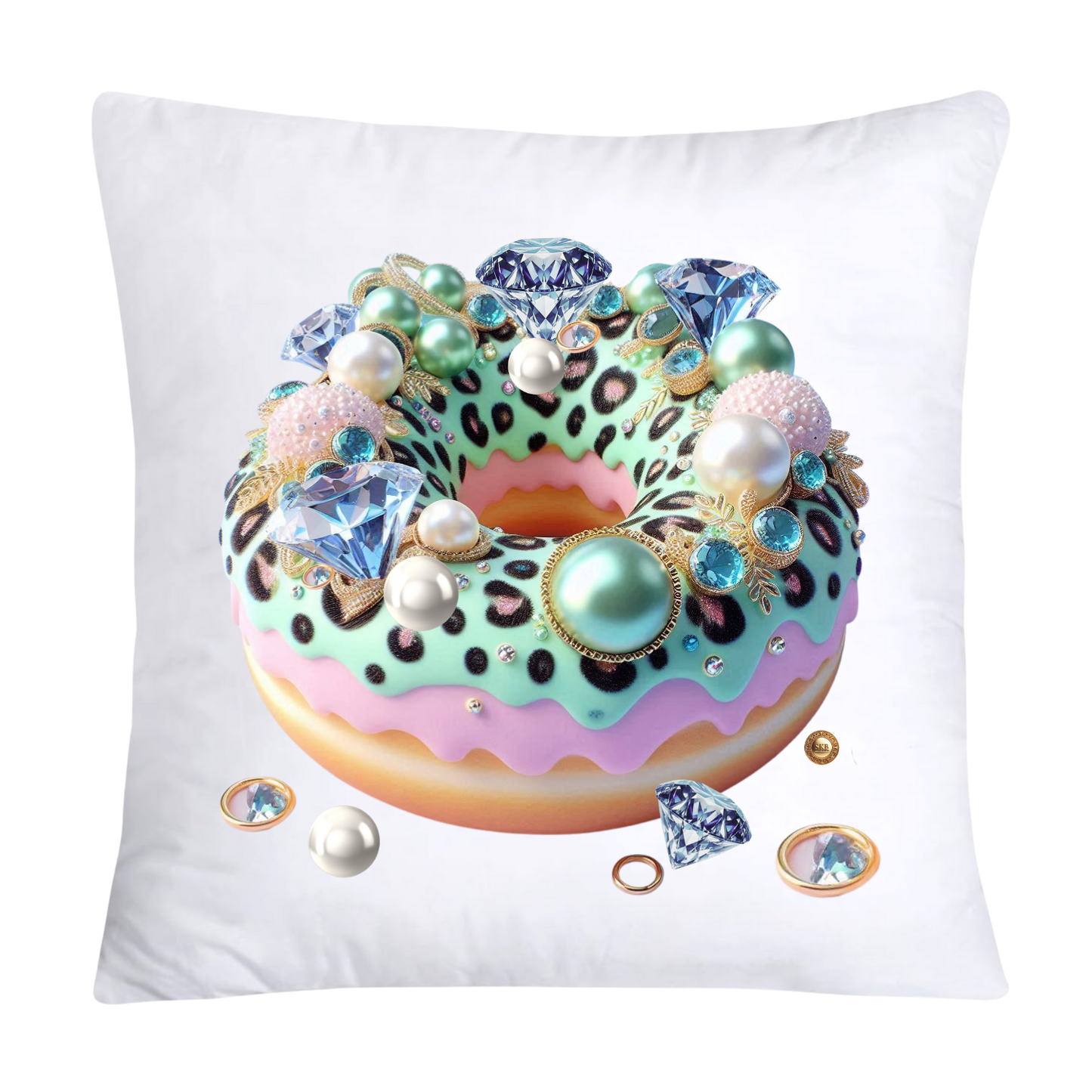 Wild Animal Print Donut Throw Pillow Covers 18x18-817