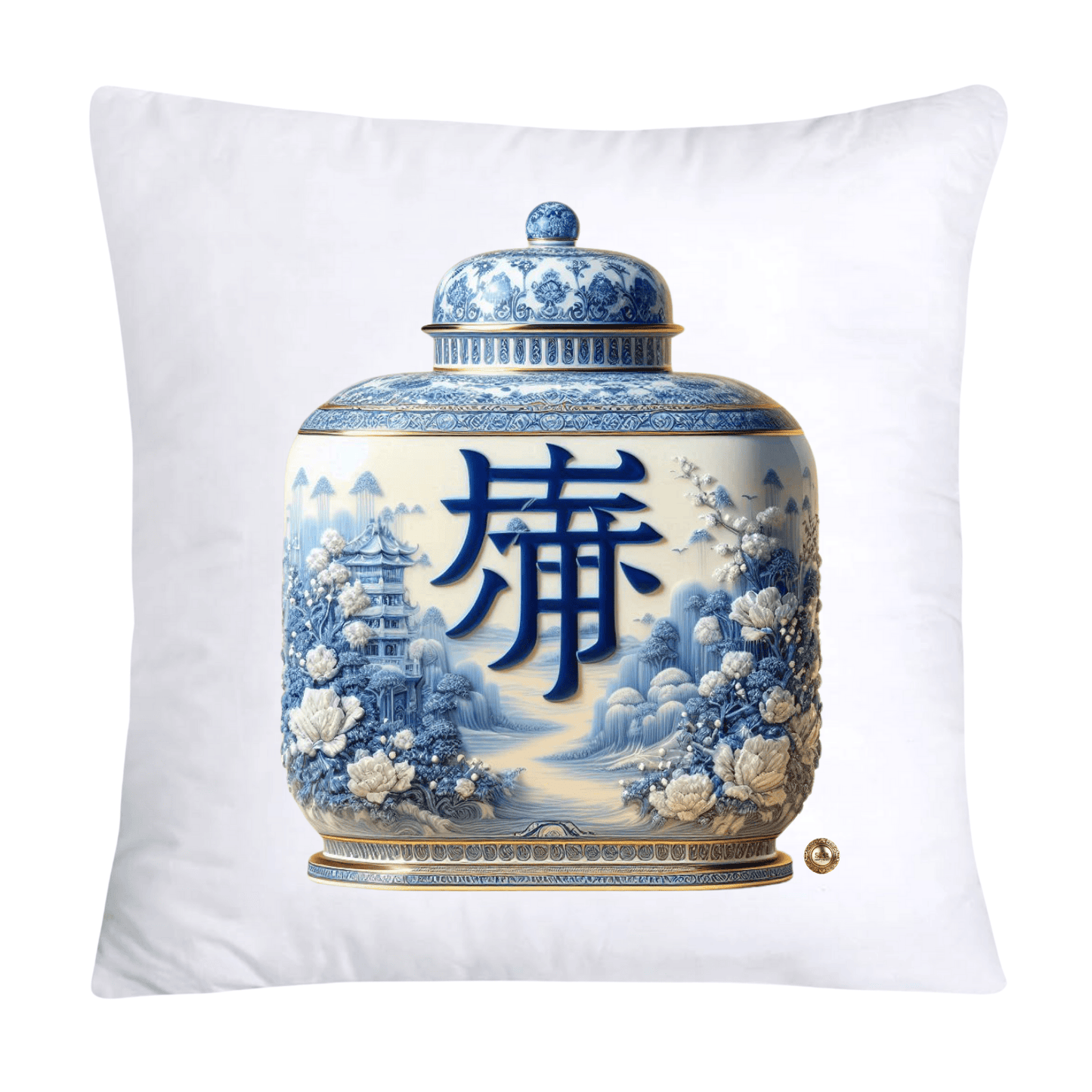Blue and White Willow Ginger Jar Pillow Covers-86
