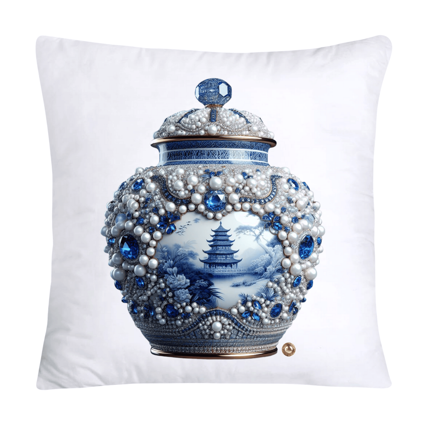 Blue and White Willow Ginger Jar Pillow Covers-74