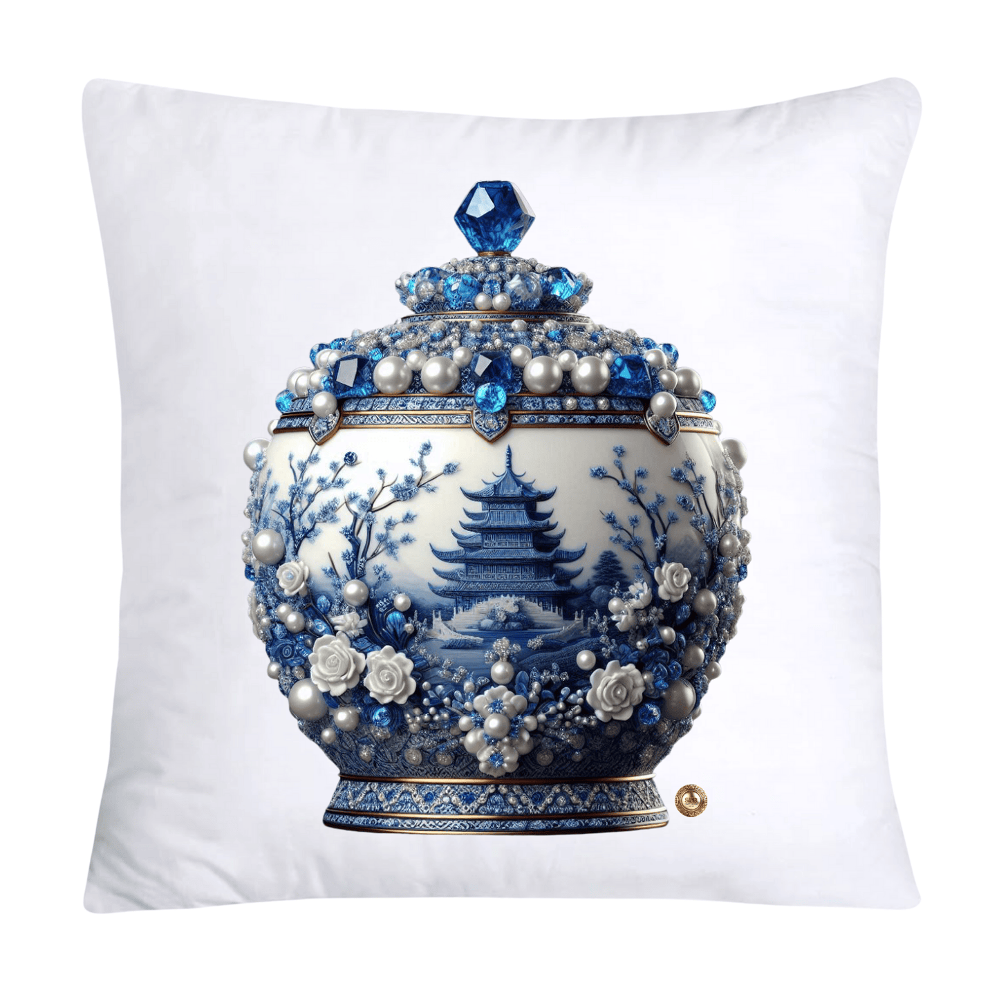 Blue and White Willow Ginger Jar Pillow Covers-69