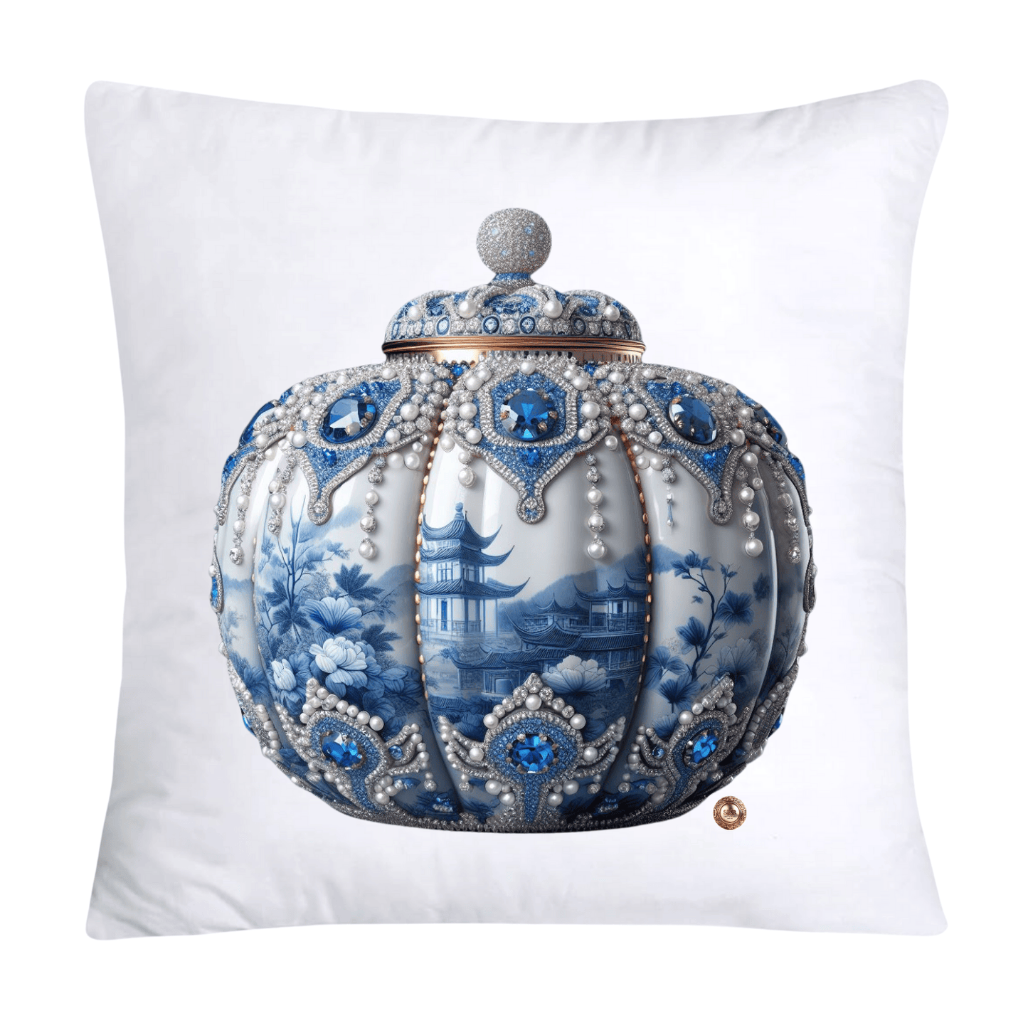 Blue and White Willow Ginger Jar Pillow Covers-96