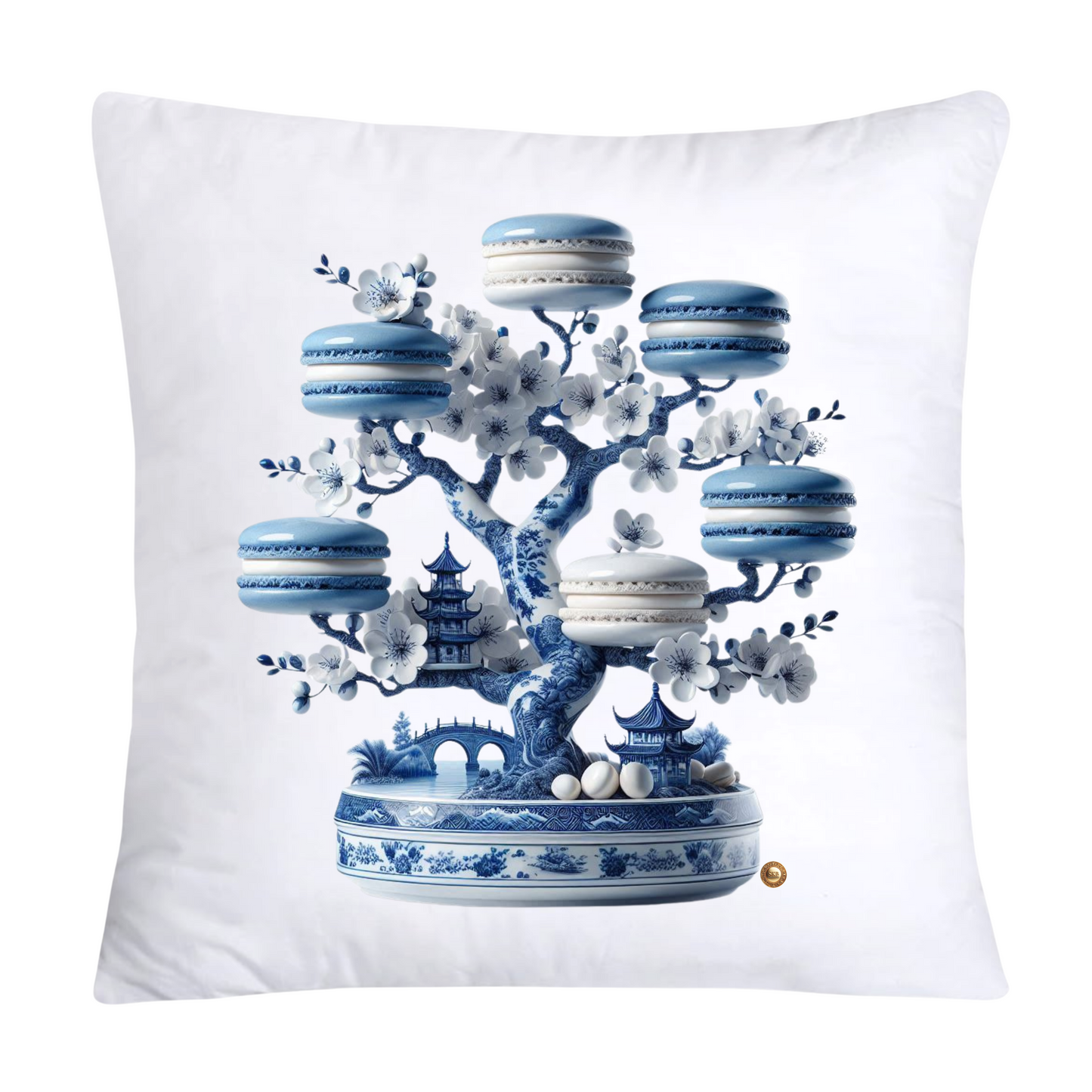 Blue Willow 18x18 Adorable Macaroon Throw Pillow Covers-2332