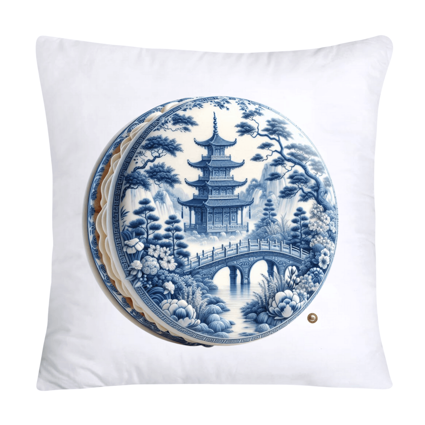 Blue Willow 18x18 Adorable Macaroon Throw Pillow Covers-1907