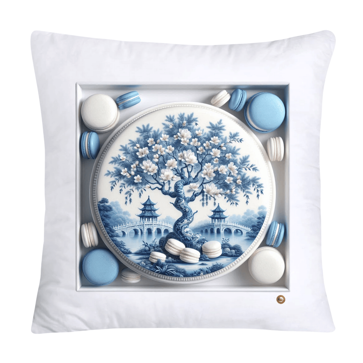 Blue Willow 18x18 Adorable Macaroon Pillow Covers-286