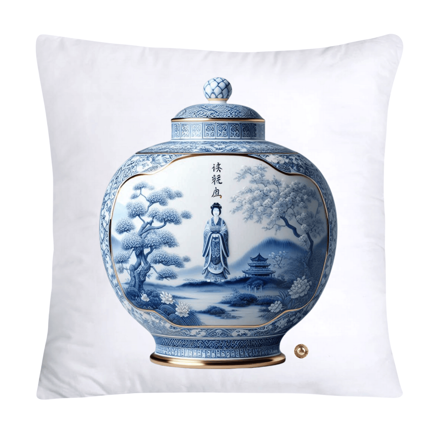 Blue and White Willow Ginger Jar Pillow Covers-71
