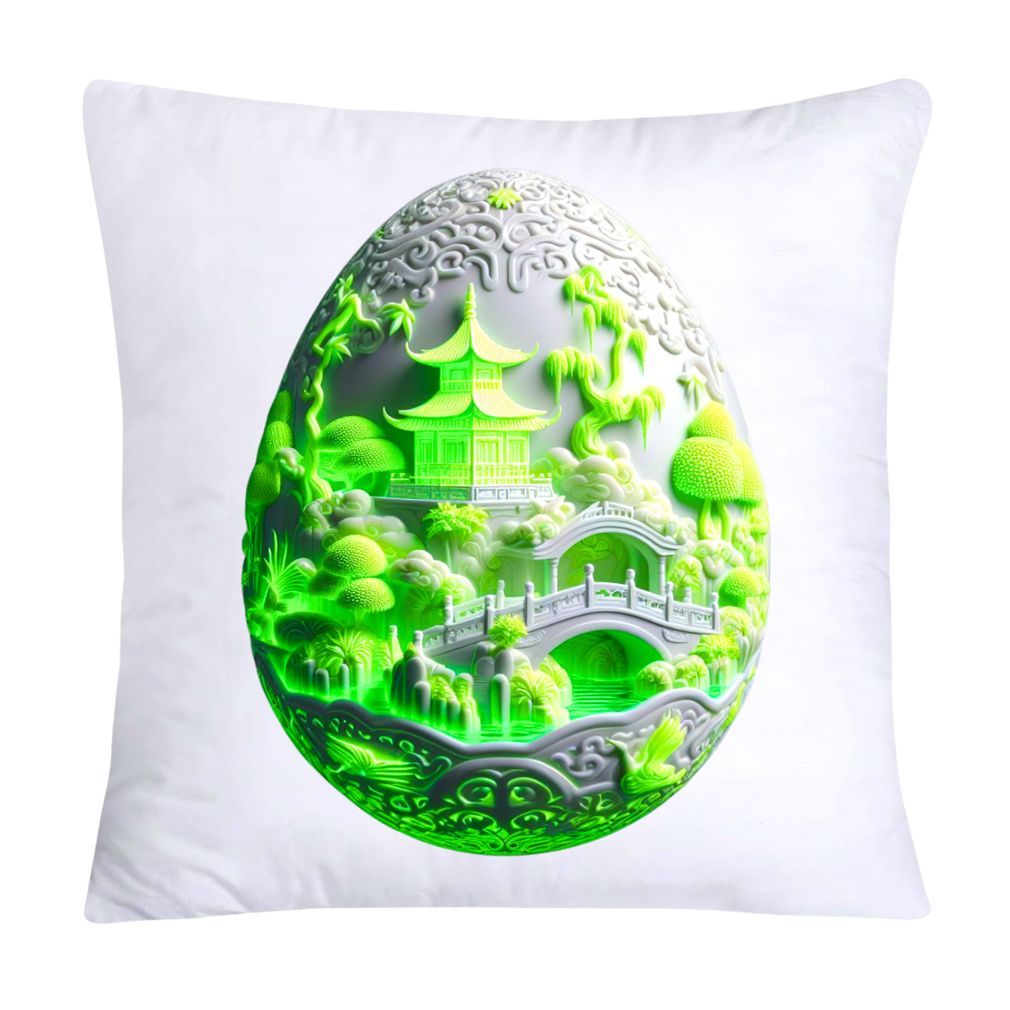 Green Willow Classic Egg 18x18 Pillow Covers-3150