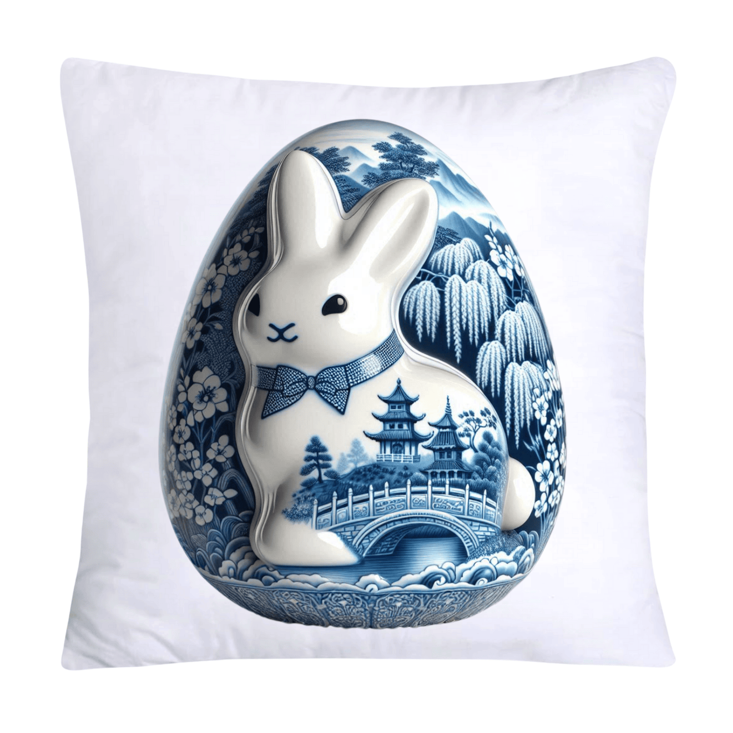 Blue Willow Easter Bunny/Peeps 18x18 Pillow Covers-445
