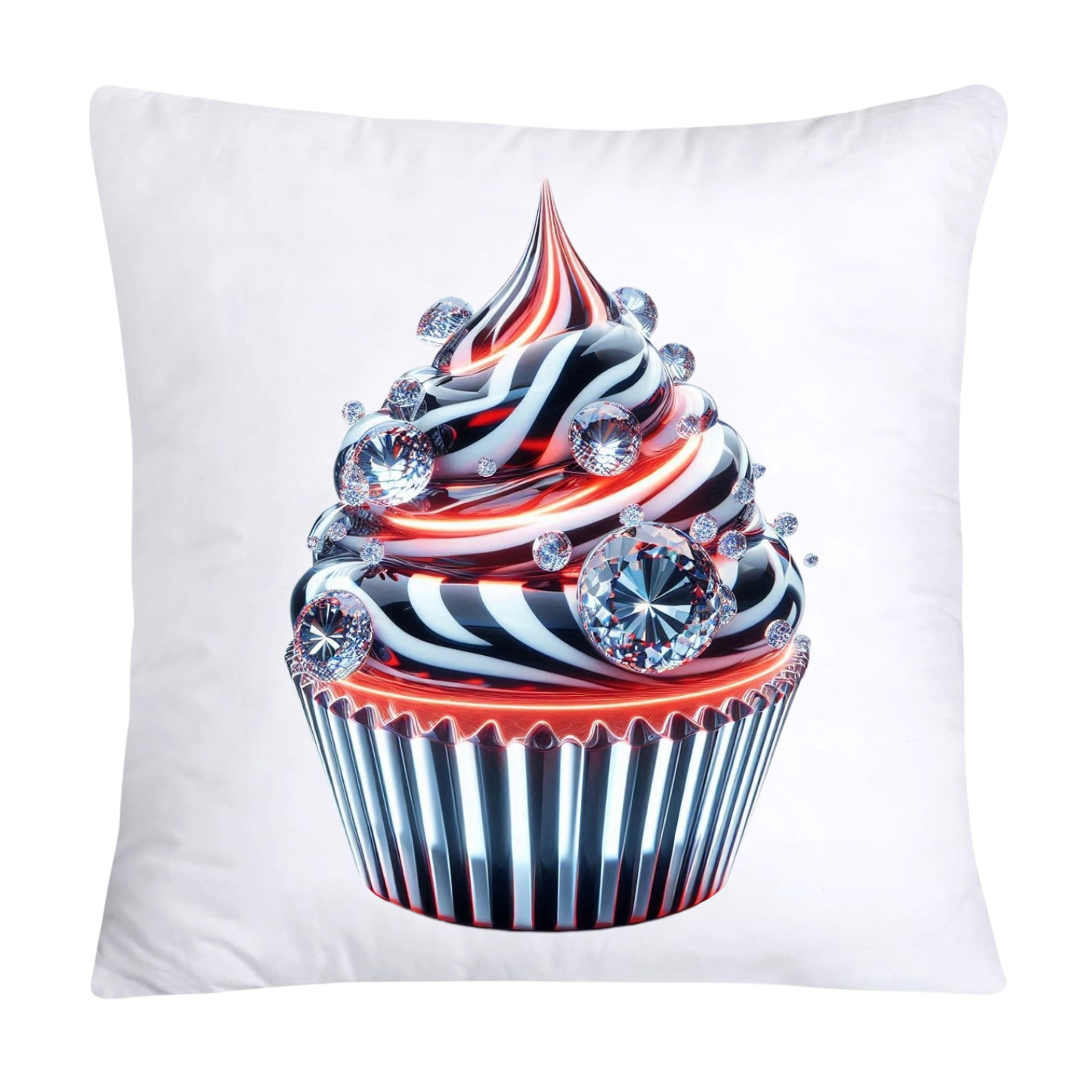 Cupcake Pillow Covers-Handblown Glass Inspired Art Images 18x18-1155