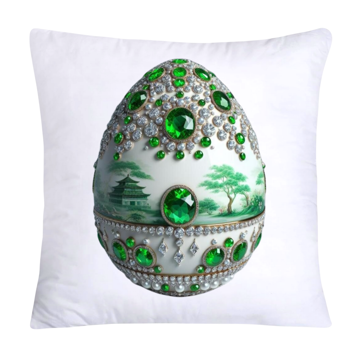 Green Willow Classic Egg 18x18 Pillow Covers-3095