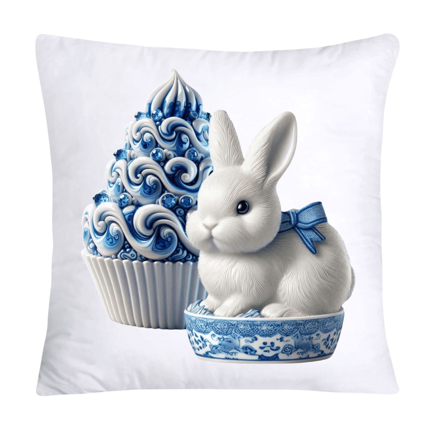 Blue Willow Easter Bunny/Peeps 18x18 Pillow Covers-155