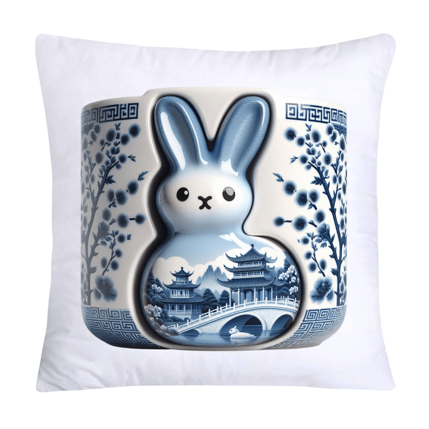 Blue Willow Easter Bunny/Peeps 18x18 Pillow Covers-1552