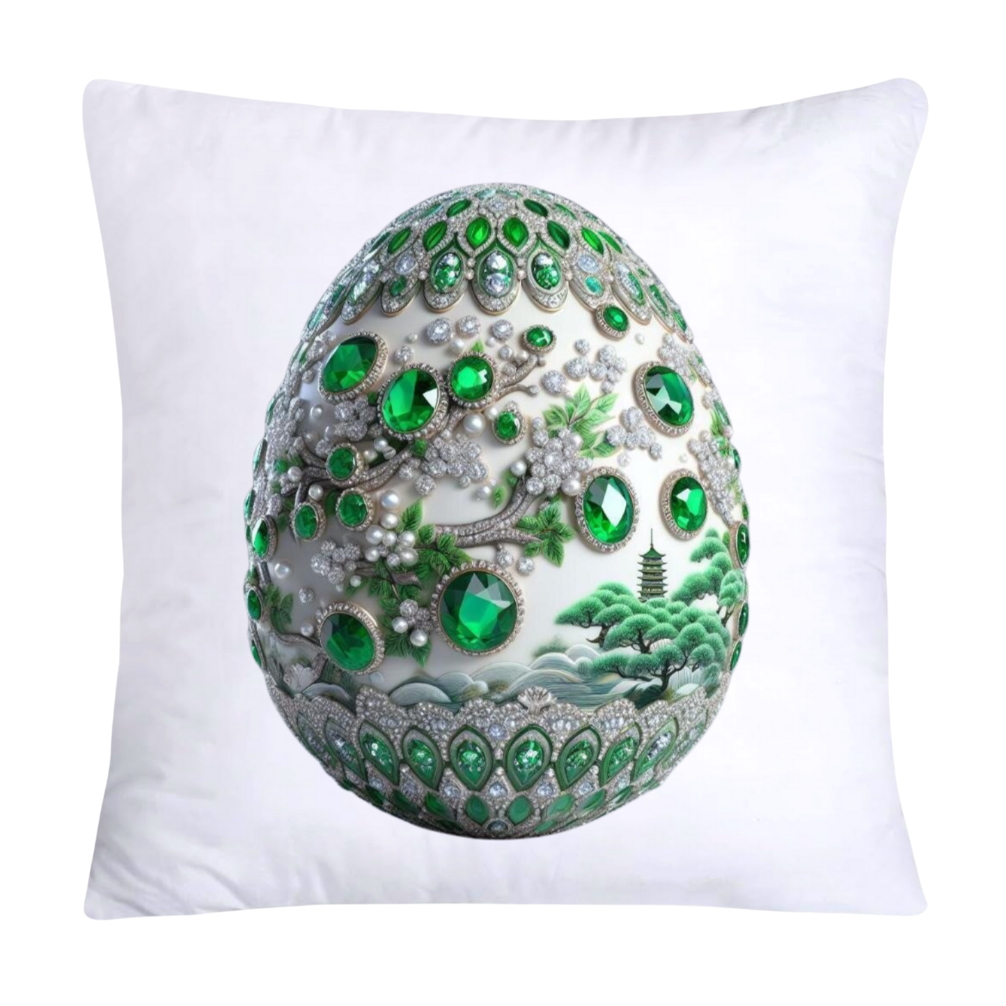 Green Willow Classic Egg 18x18 Pillow Covers-3110