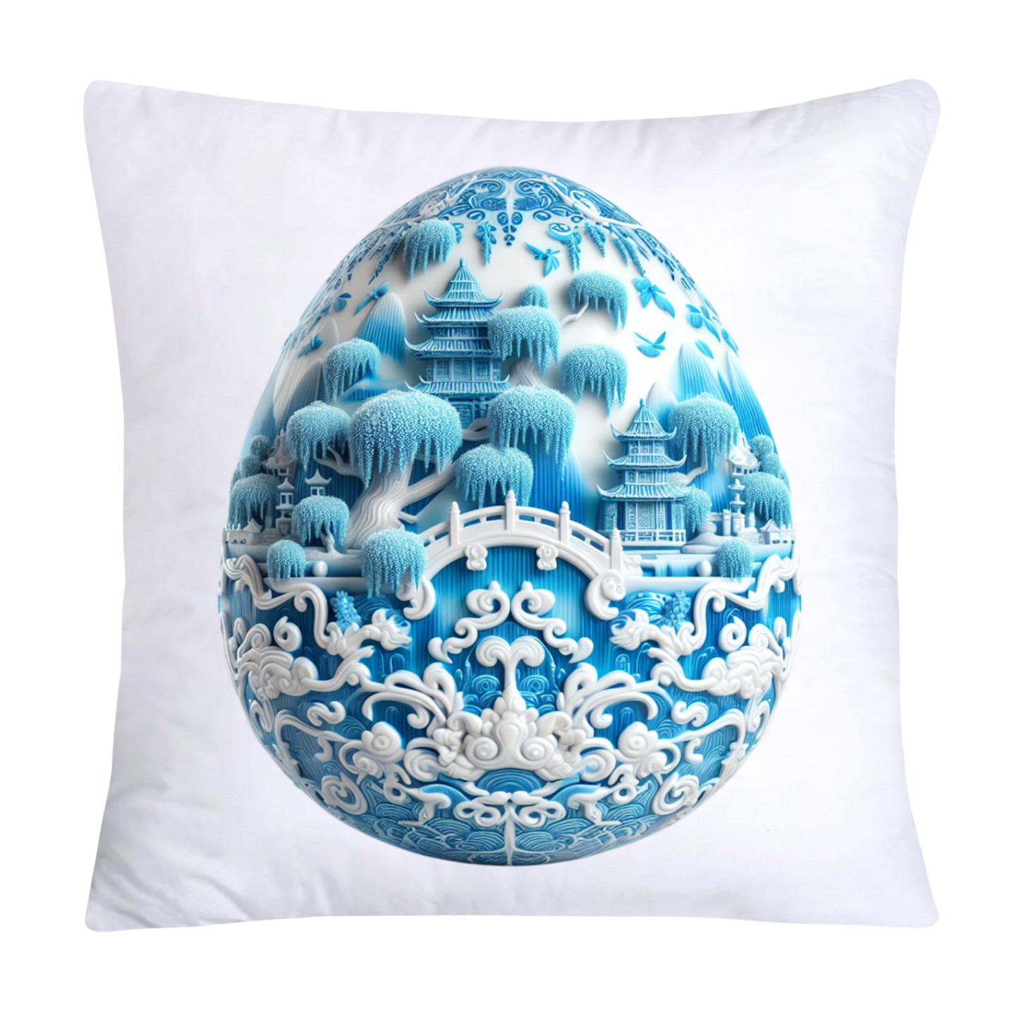 Blue Willow 18x18 Chinoiserie Egg Pillow Covers-99