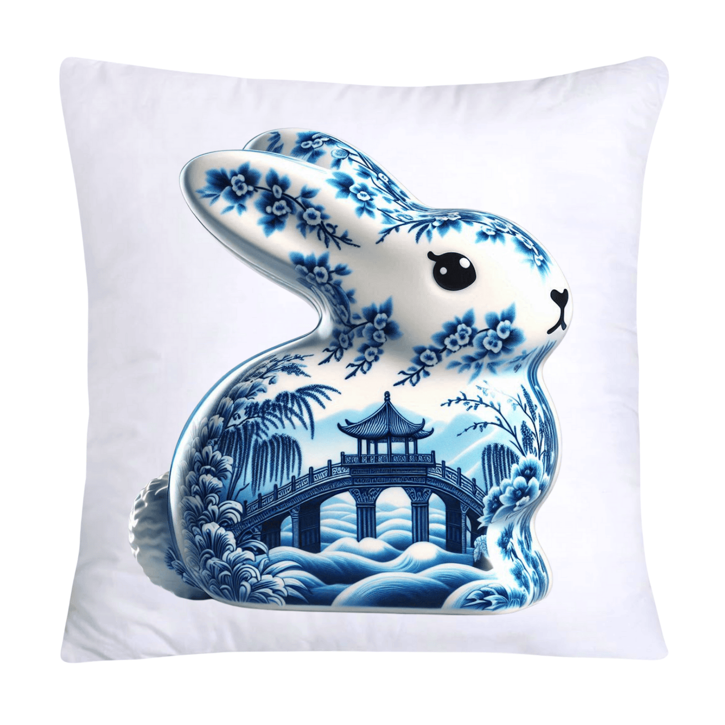 Blue Willow Easter Bunny/Peeps 18x18 Pillow Covers-1541