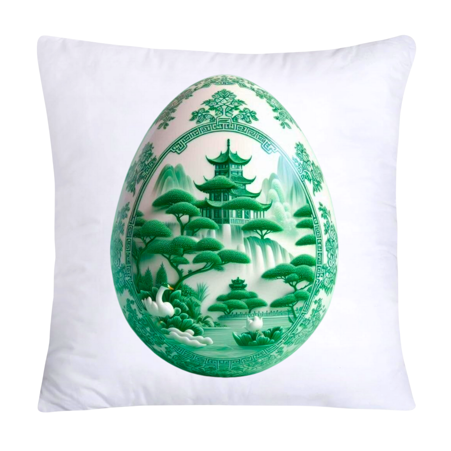 Green Willow Classic Egg 18x18 Pillow Covers-3154