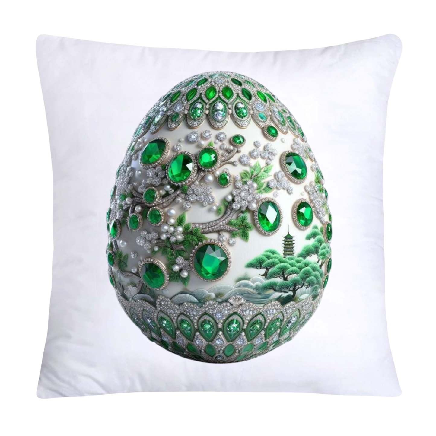 Green Willow Classic Egg 18x18 Pillow Covers-3091