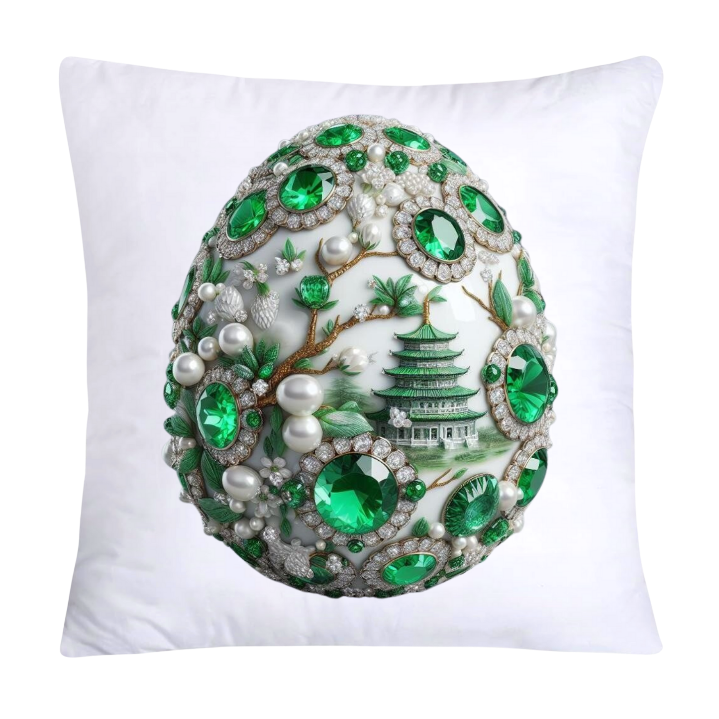 Green Willow Classic Egg 18x18 Pillow Covers-3089